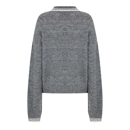 Jack Wills Gebreid poloshirt met kraag voor dames (Houtskool) - Image 2