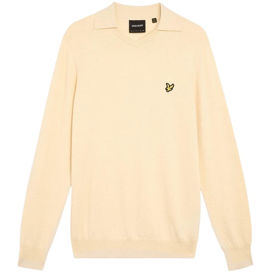 Lyle & Scott Herentrui met kraag en logo (Geel) - Image 1