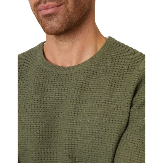 Threadbare Heren Yarra-trui met structuur, normale pasvorm (Olijf) - Image 3