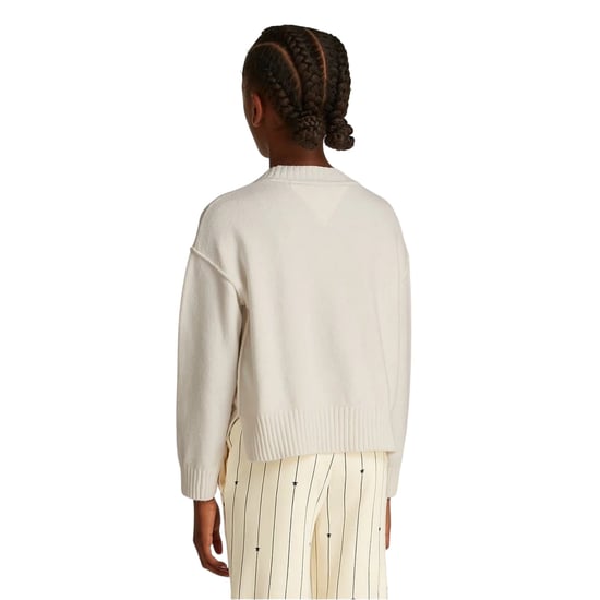 Tommy Hilfiger Meisjes New York Relaxed Fit Sweater Top (Ivoor) - Image 4