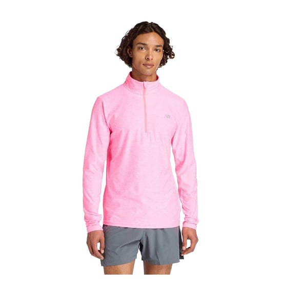 New Balance Heren Space Dye Quarter Zip Top (Neonroze) - Image 1