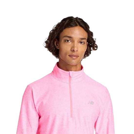 New Balance Heren Space Dye Quarter Zip Top (Neonroze) - Image 2