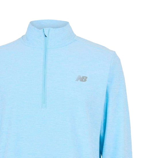 New Balance Heren Space Dye Quarter Zip Top (Licht Blauw) - Image 2