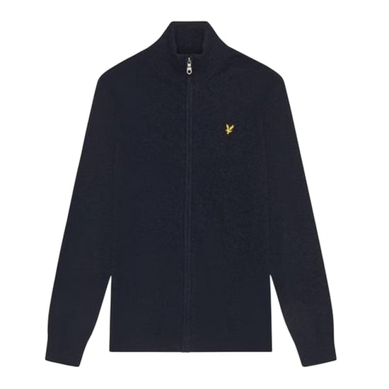 Lyle & Scott Heren Geribbelde Zip Kraag Lange Mouwen Sweater Top (Marine Melange) - Image 1