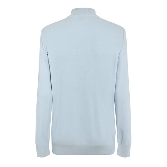 Boss Heren Ebrando-P gebreide trui met halve rits (Pastelblauw) - Image 3