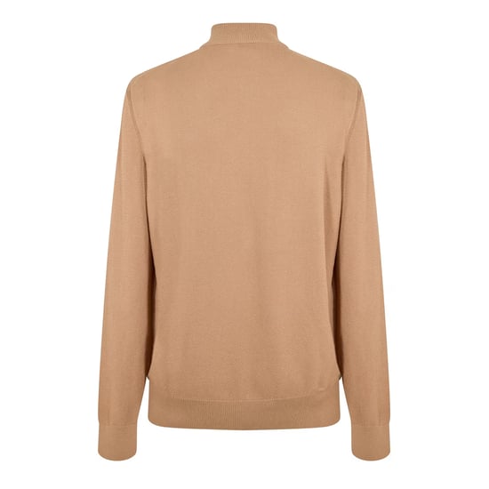 Boss Heren Ebrando-P gebreide trui met halve rits (Medium Beige) - Image 3