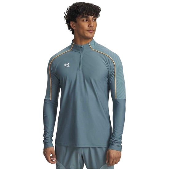 Under Armour Heren Challenger Pro Quarter Zip Midlayer (Grijs/Oranje) - Image 1