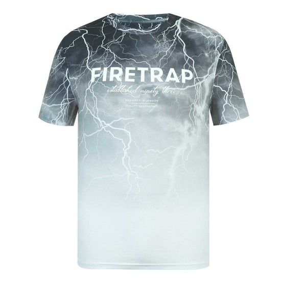 Firetrap Heren T-shirt met all-over print (Donker) - Image 1