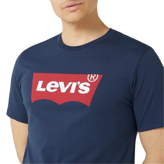 Levis Heren Batwing Logo T-Shirt (Marine, Rood) - Image 3