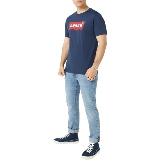 Levis Heren Batwing Logo T-Shirt (Marine, Rood) - Image 4