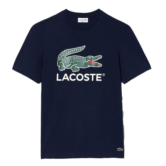 Lacoste Heren Krokodilprint Regular T-Shirt (Marineblauw) - Image 2