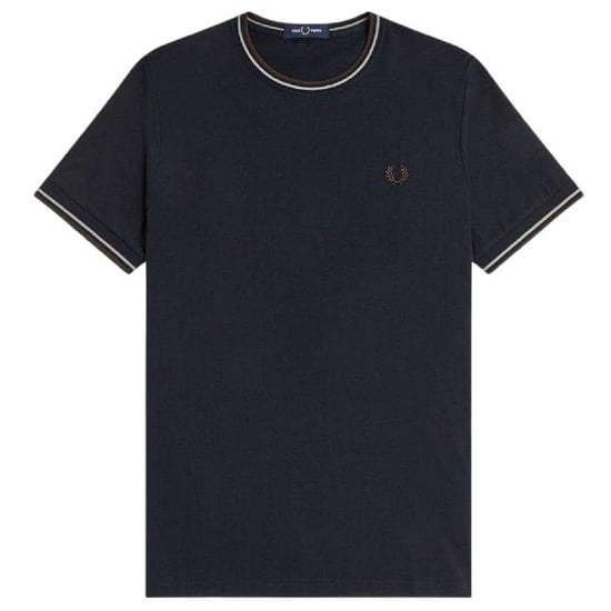 Fred Perry Heren T-shirt met tip (Marineblauw) - Image 2
