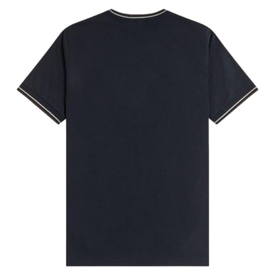 Fred Perry Heren T-shirt met tip (Marineblauw) - Image 3