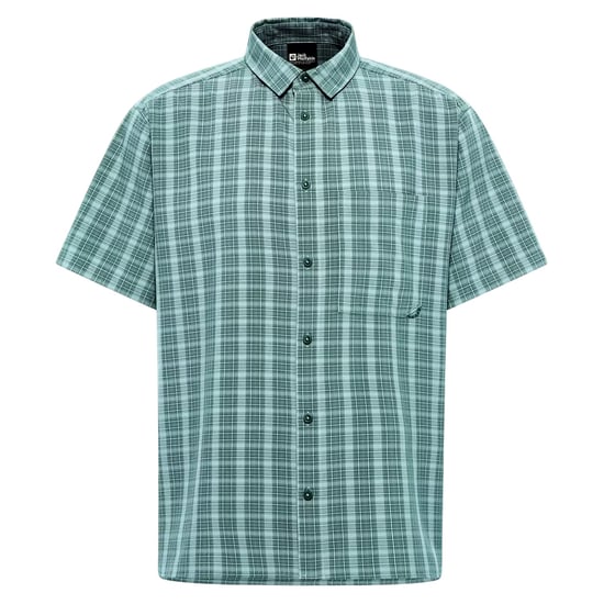 Jack Wolfskin Heren-T-shirt met ruitjesmotief en relaxte pasvorm (Donkere marine) - Image 2