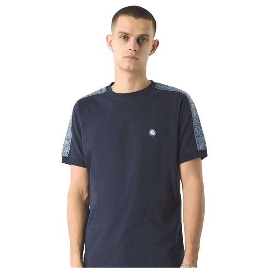 Pretty Green Heren-T-shirt met paisleyprint en bies (Marine) - Image 3