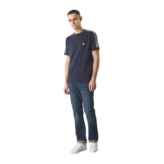 Pretty Green Heren-T-shirt met paisleyprint en bies (Marine) - Image 4