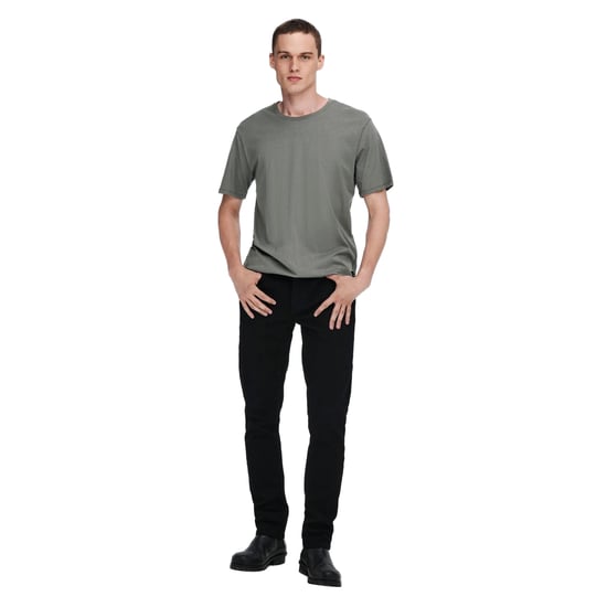 Only and Sons Heren Crew Hals Oversized T-shirt (Grijs) - Image 1