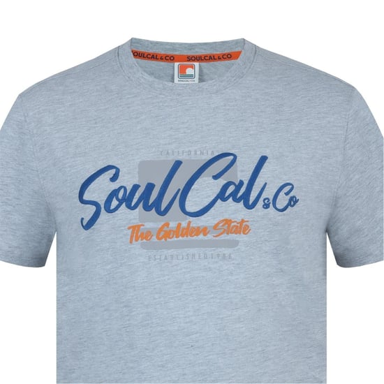 SoulCal Heren T-shirt met rugprint (Grijze Mergel) - Image 4