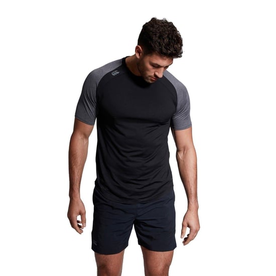 Canterbury Sportief T-shirt met ronde hals en smalle raglanmouwen voor heren (Zwarte mergel) - Image 4