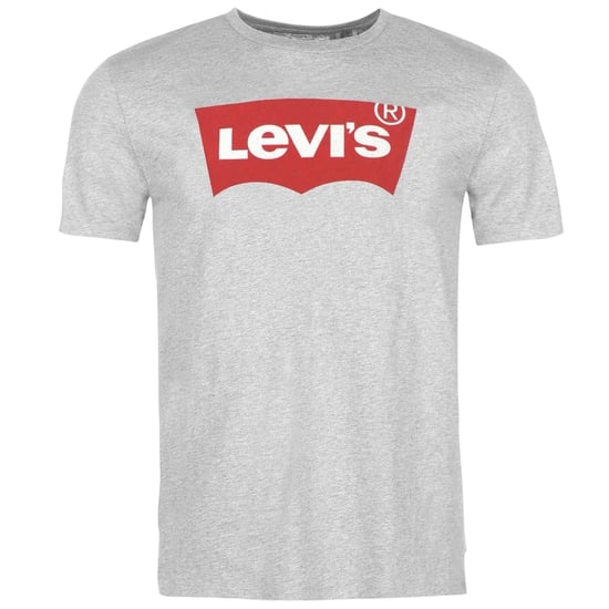 Levis Heren Batwing Logo T-Shirt (Grijs/Rood) - Image 1