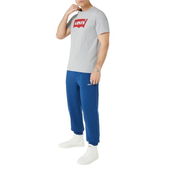 Levis Heren Batwing Logo T-Shirt (Grijs/Rood) - Image 4