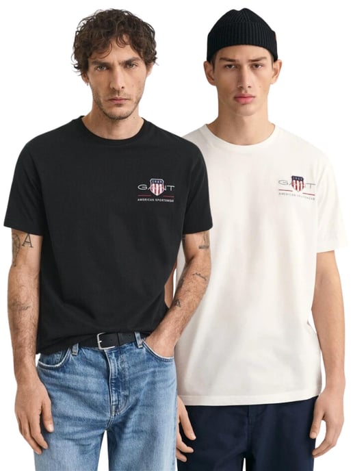 Gant | 2-Pack Heren Geborduurde Archief Shield T-Shirt - Image 1