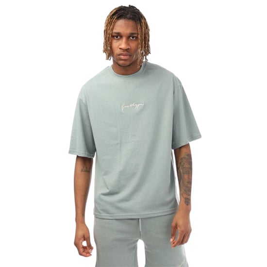 Hype Oversized T-shirt voor heren met kenmerkend logo (Mos) - Image 1