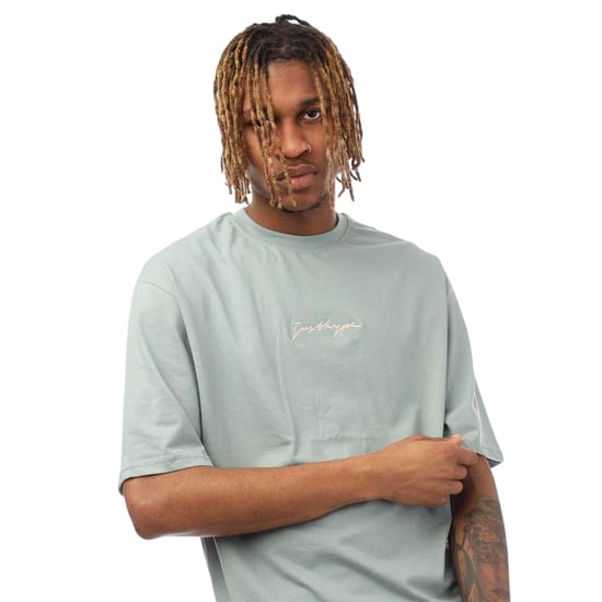 Hype Oversized T-shirt voor heren met kenmerkend logo (Mos) - Image 3