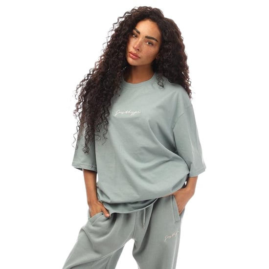 Hype Oversized T-shirt voor heren met kenmerkend logo (Mos) - Image 4