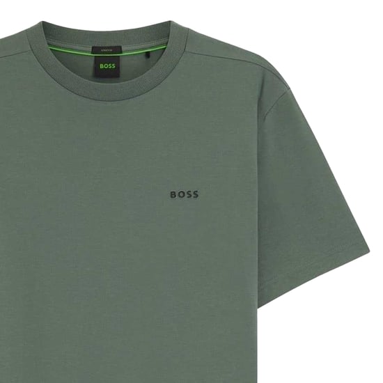 Boss Heren Logo Regular T-Shirt (Groen) - Image 2