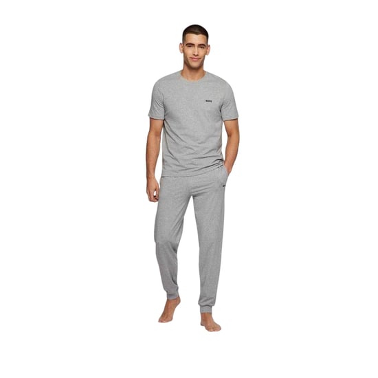 Boss Heren T-shirt met ronde hals en korte mouwen in mix-and-match-stijl (Medium Grijs) - Image 1