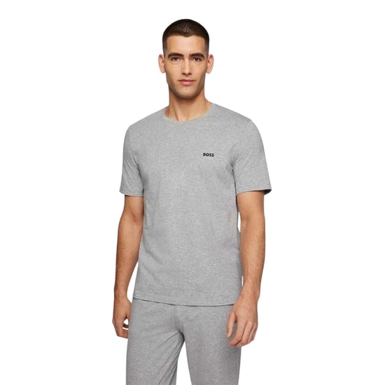 Boss Heren T-shirt met ronde hals en korte mouwen in mix-and-match-stijl (Medium Grijs) - Image 4