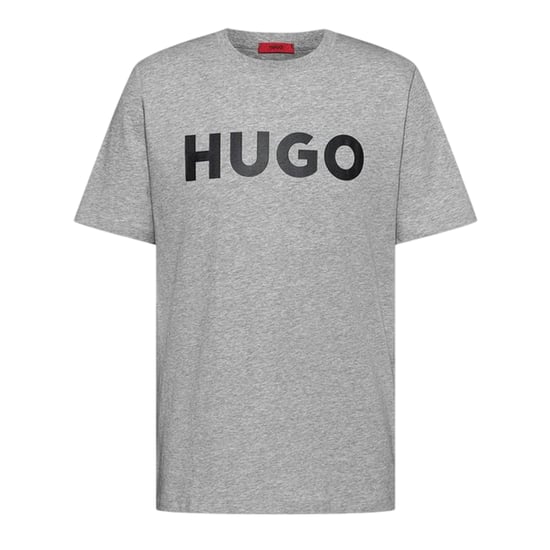 Hugo Heren-T-shirt met Dulivio-logo in contrasterende kleuren (Grijs/Zwart) - Image 1