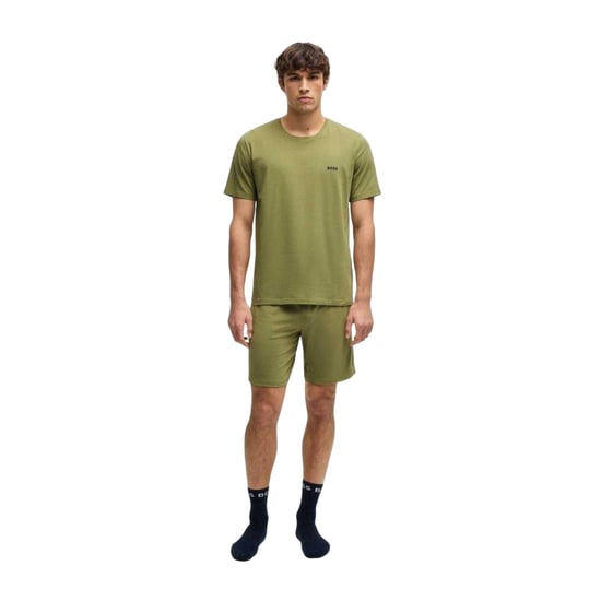Boss Heren T-shirt met ronde hals en korte mouwen in mix-and-match-stijl (Midden Groen) - Image 4