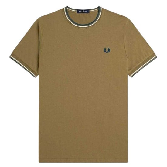 Fred Perry Heren T-shirt met tip (Blauw gearceerd) - Image 2