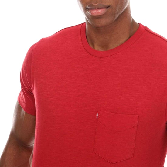 Levis Heren Logo Pocket T-shirt (Rood) - Image 3