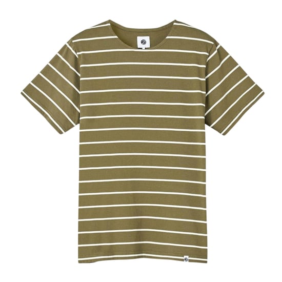 Pretty Green Heren Gestreept Normaal T-shirt (Kaki Groen) - Image 2