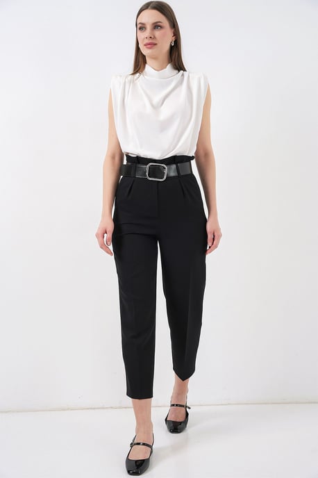 Enkelhoge Rechte Broek met Strik - Image 5