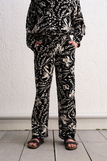 Heren Katoenen Bloemige Breipantalon - Image 2