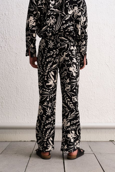 Heren Katoenen Bloemige Breipantalon - Image 3
