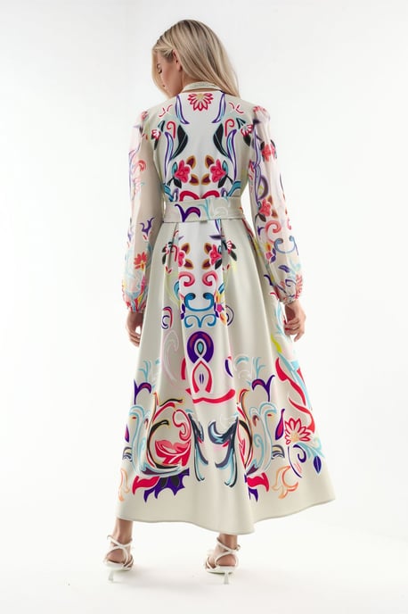 Florale Print Maxi A-Lijn Jurk - Image 2