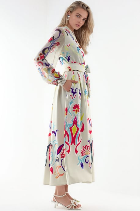 Florale Print Maxi A-Lijn Jurk - Image 3
