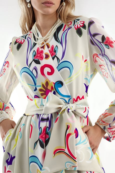 Florale Print Maxi A-Lijn Jurk - Image 4