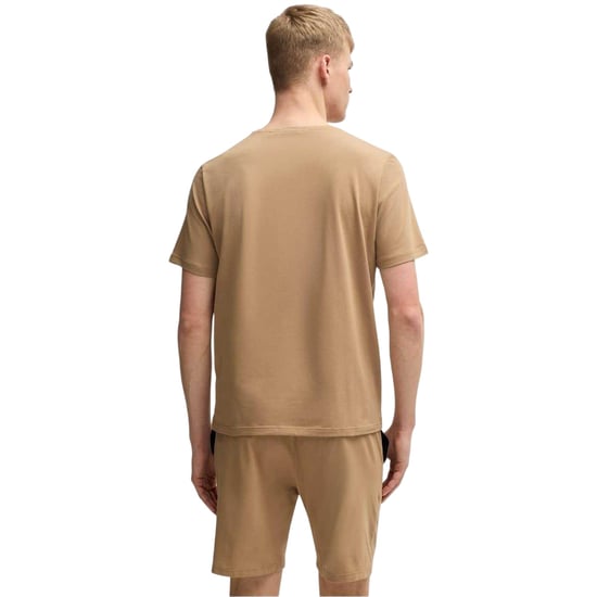 Boss Heren T-shirt met ronde hals en korte mouwen in mix-and-match-stijl (Beige) - Image 2