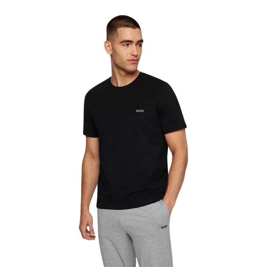 Boss Heren T-shirt met ronde hals en korte mouwen in mix-and-match-stijl (Beige) - Image 4
