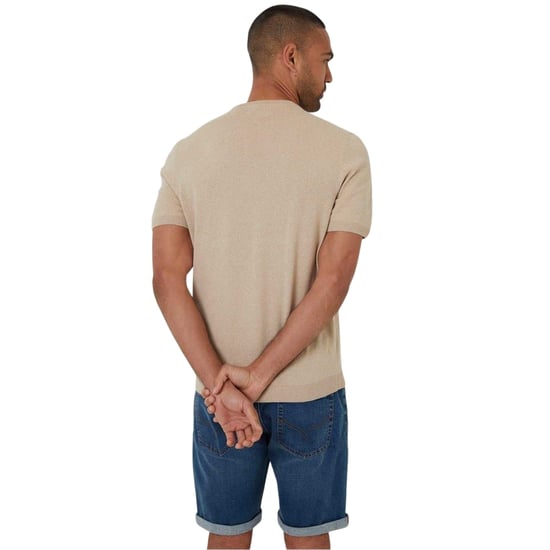 Threadbare Heren Crew Neck Regular T-shirt (Beige) - Image 2