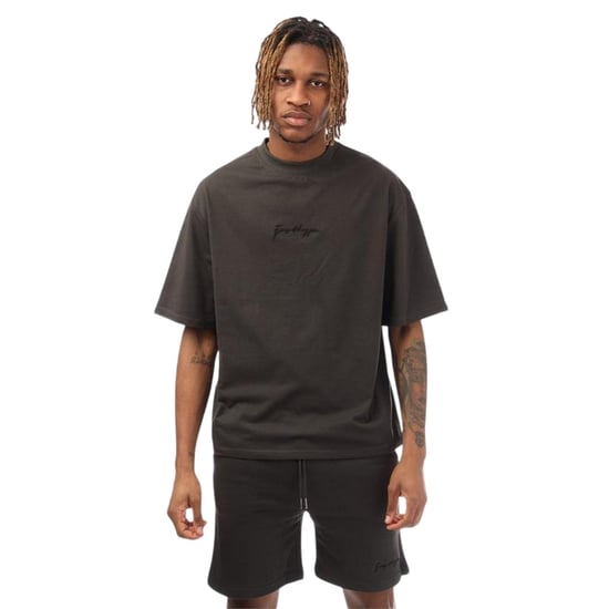 Hype Oversized T-shirt voor heren met kenmerkend logo (Zwart) - Image 1