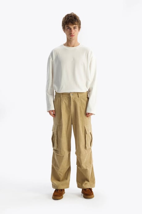 Heren Katoenen Gabardine Wijde Pantalon - Image 2