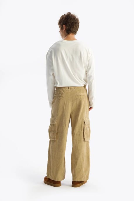 Heren Katoenen Gabardine Wijde Pantalon - Image 4