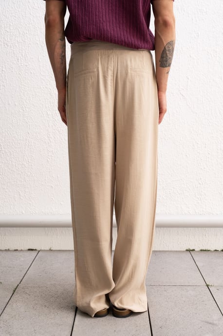 Heren hoge taille wijde been gebreide broek - Image 2